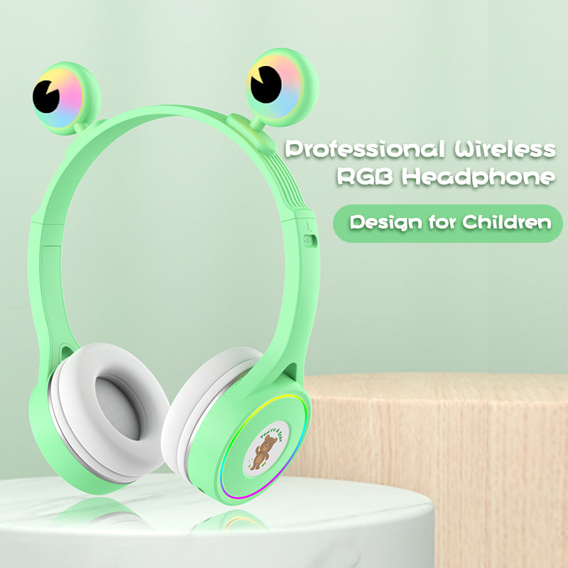 SY-T30 Children Headset Cute Eyes Design Adjustable Headband Bluetooth 5.1 Headphone with RGB Light SY-T30 Children Headset Cute Eyes Design Adjustable Headband Bluetooth 5.1 Headphone with RGB Light